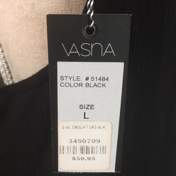 Black Dress with Crochet. - Picture 4 of 4